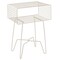 mDesign Modern Farmhouse Home Decor End Table, Wire Grid Storage Shelf